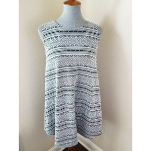 PPLA Clothing Women's Black White Swing Tunic Top